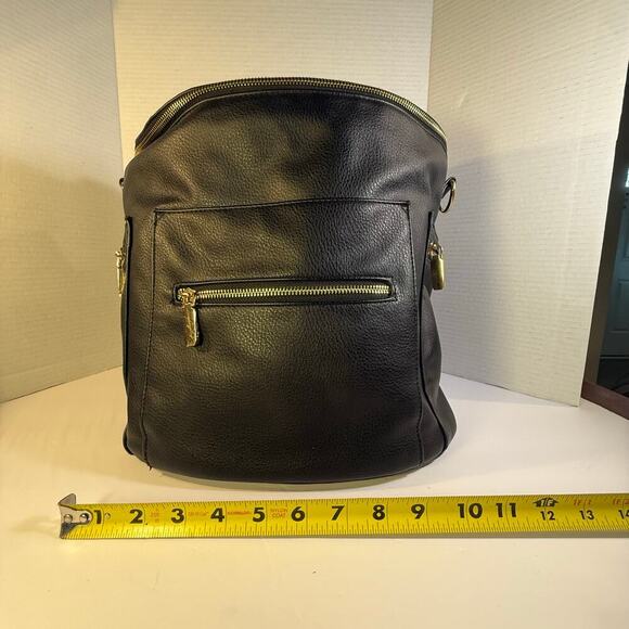 Miss Fong Vegan Leather Backpack Diaper Bag - Stylish & Functional - Picture 2 of 12